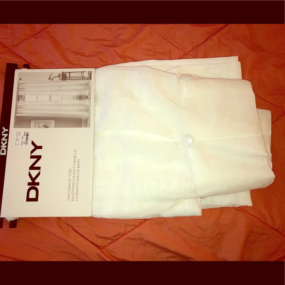 Bright White Button Accent Curtains